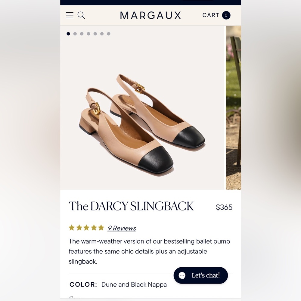 Margaux The Darcy Slingback in Dune and Black